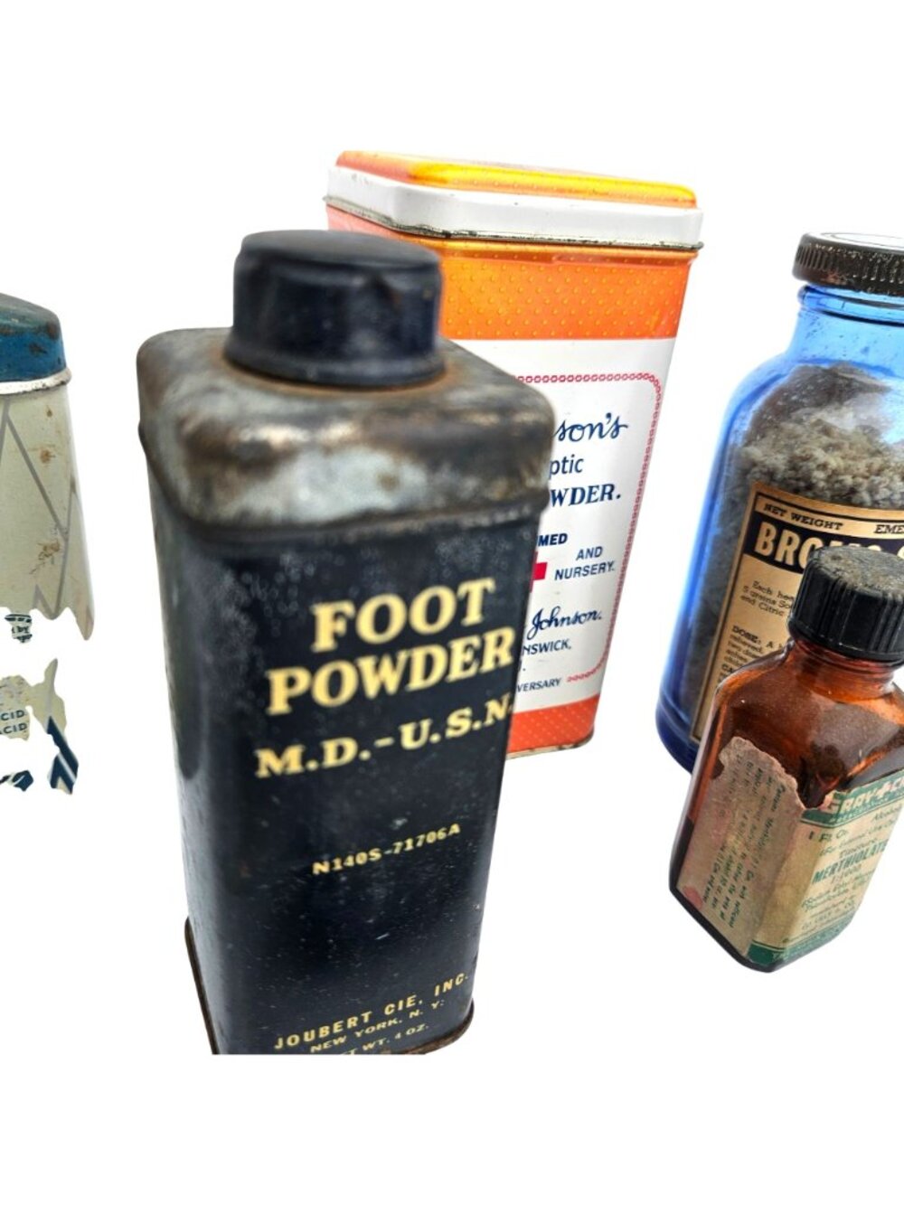Vintage 1940s 1950s Pharmacy Collection Apothecary Lot Tins Bottles - Picture 12 of 16